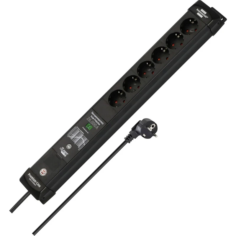 B-Ware Brennenstuhl Steckdosenleiste Mehrfachsteckdose WiFi Connect 6-fach schwarz 1,8m