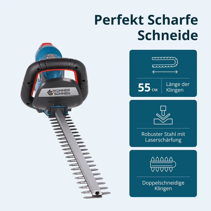 "Könner & Söhnen" Akku-Heckenschere KS HT-20V
