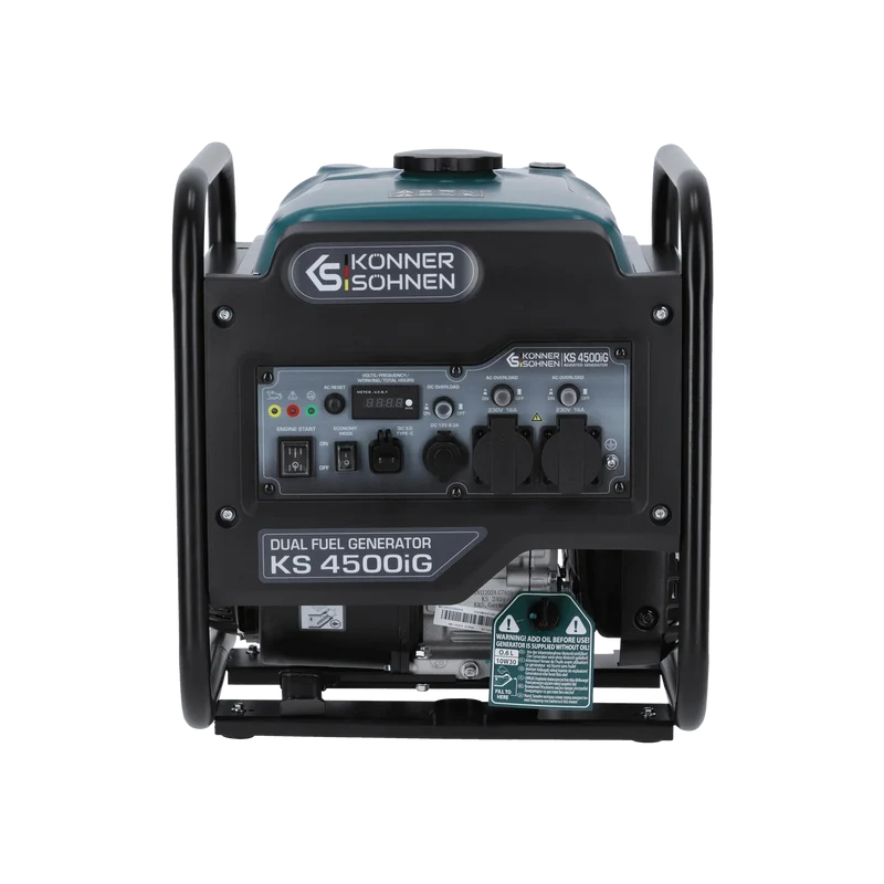 "Könner & Söhnen" Dual-Inverter-Generator KS 4500iG - 4.2kW Nennleistung - Benzin / Gas Motor - 230V