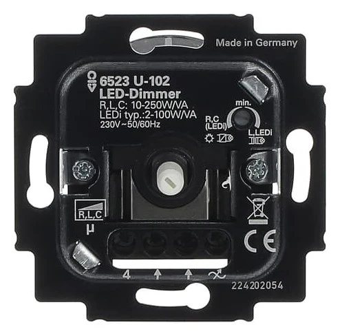 BUSCH-JAEGER 6523 U-102 Busch-Drehdimmer LED 2-100W