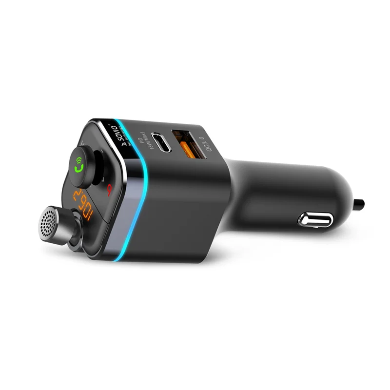 Savio MP3-Autosender, Bluetooth 5.0, Ladefunktion, schwarz, SAVFMTRANSTR-12