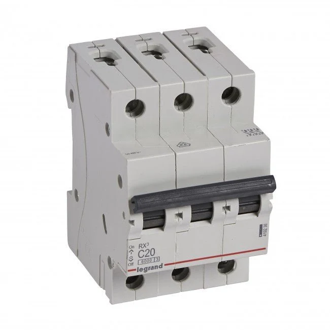 Legrand 419236 MCB RX³ 3P 20A Curve C 6kA DIN Rail