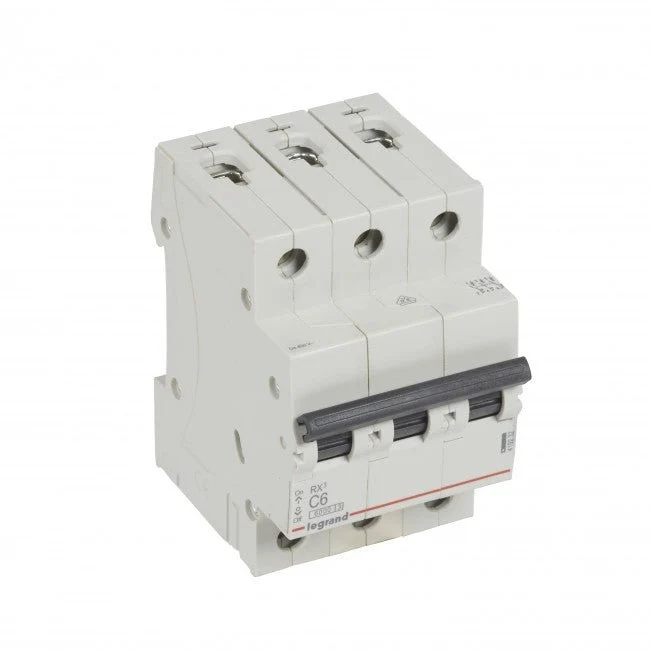 Legrand 419232 MCB RX³ 3P 6A Curve C 6kA DIN Rail