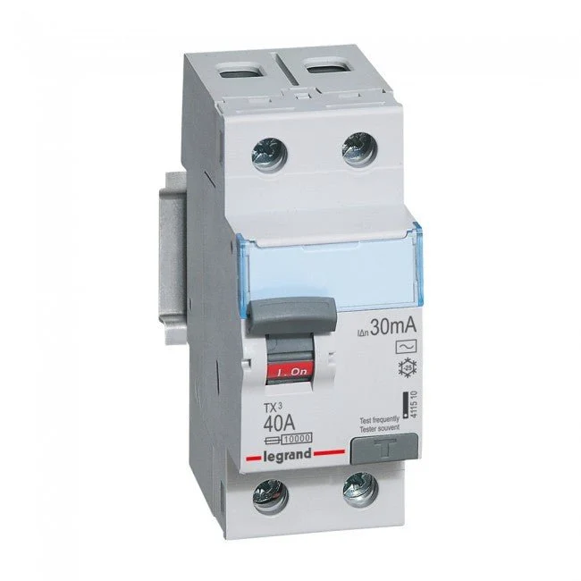 Legrand 411510 RCCB TX³ 2P 40A 30mA Type AC DIN Rail