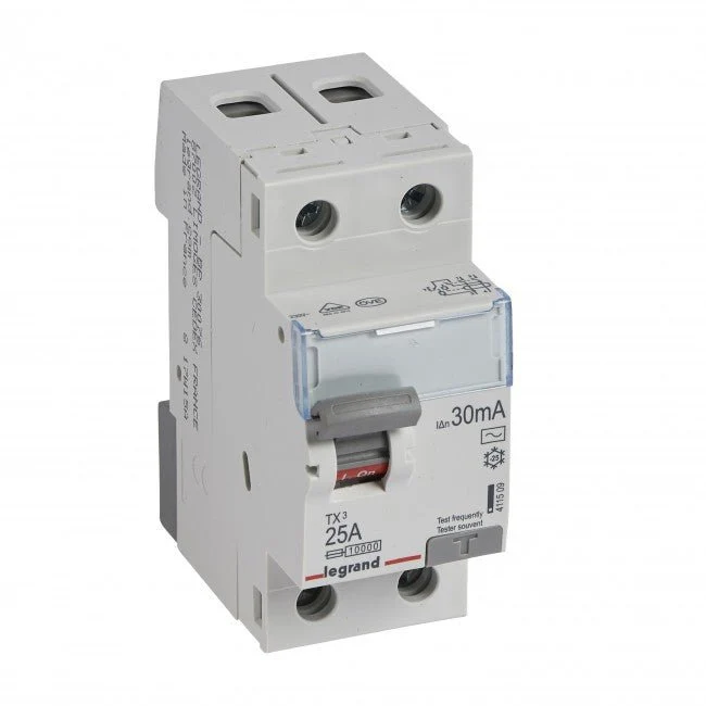 Legrand 411509 RCCB TX³ 2P 25A 30mA Type AC DIN Rail