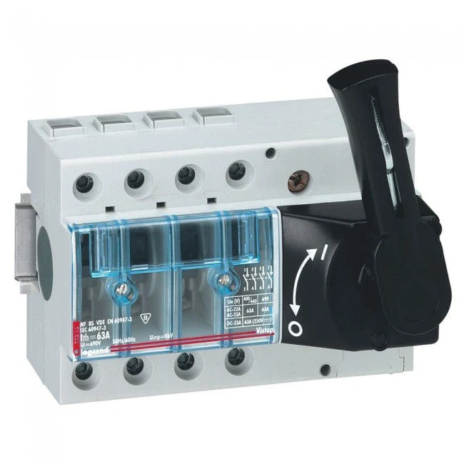 Legrand 022515 Vistop Isolating Switch 63A 4P Black Handle