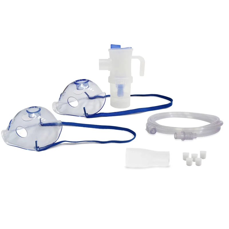Omnibus-Zubehörset für Inhalation/Verneblung, großer 12-ml-Vernebler, blau, 5 Ersatzfilter, Geschwindigkeitsregler