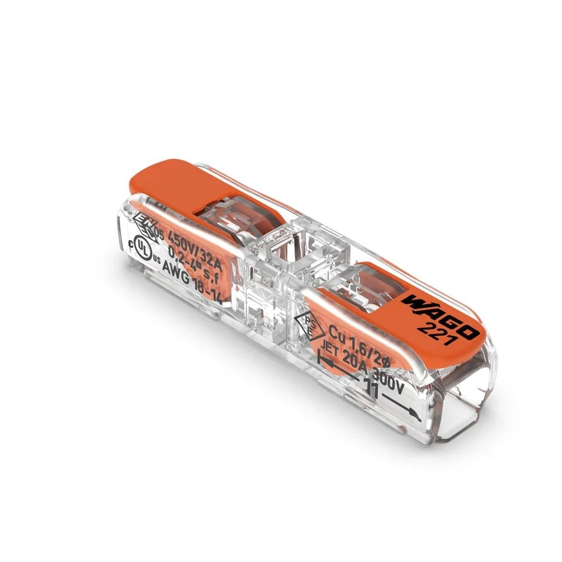 WAGO 221-2411 Inline Splicing Connector with Levers 2-Conductor 4 - Pack of 60