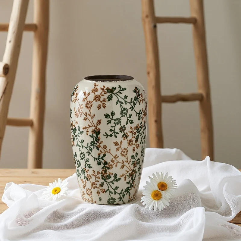 Florale Keramikvase Karnz