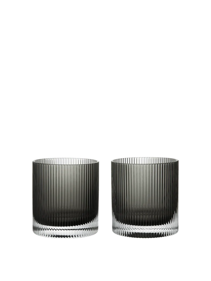 Ripple Set aus 2 Rauchgrau