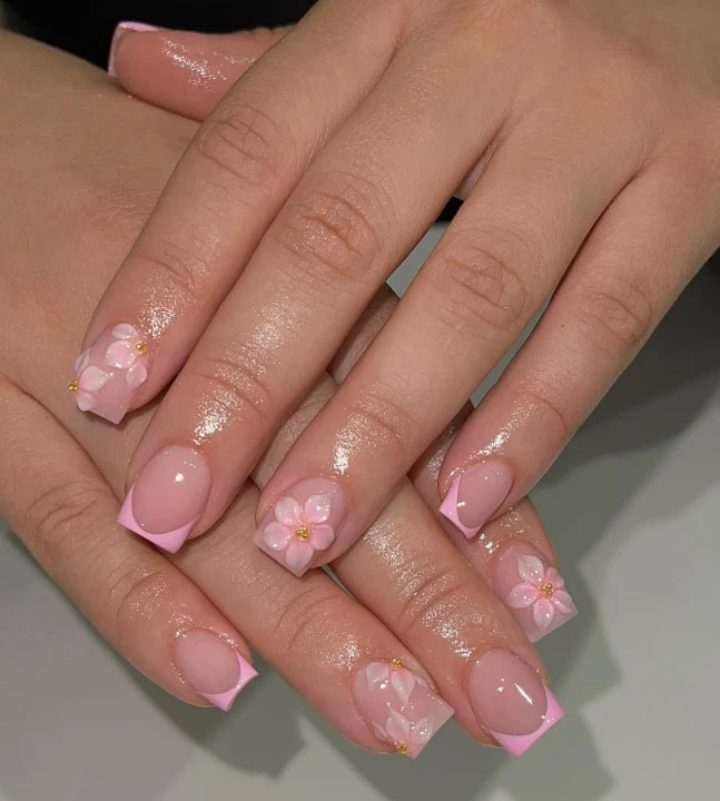 3D Floral Nail Art Design Karnz