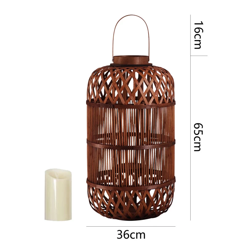 Stilvolle Handgefertigte Rattan-Laterne Karnz