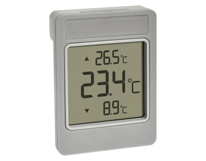TFA Fensterthermometer Digital Windoo grau 9x6.6x2.1 cm -25…+70°C