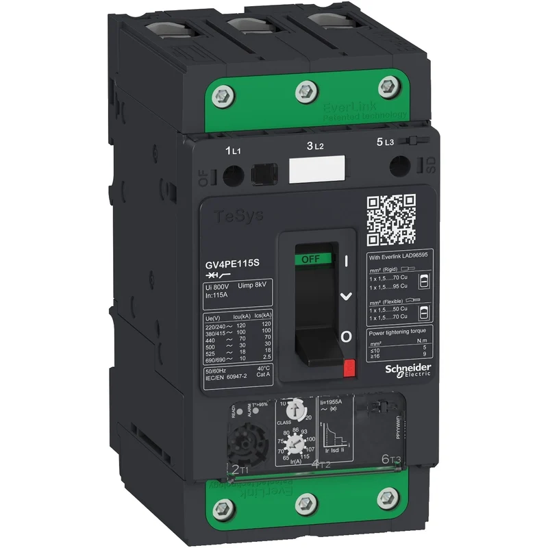 Schneider GV4PE80N TeSys GV4 Motor Circuit Breaker 3P 80A 50kA