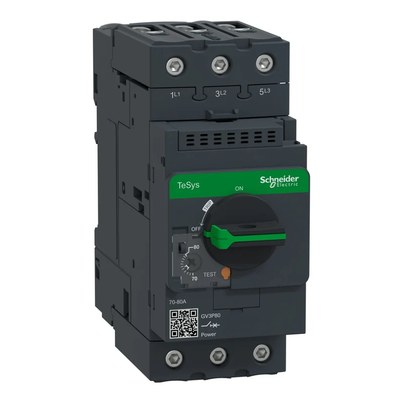 Schneider GV3P80 TeSys GV3 Motor Circuit Breaker 3P 70-80A 50kA
