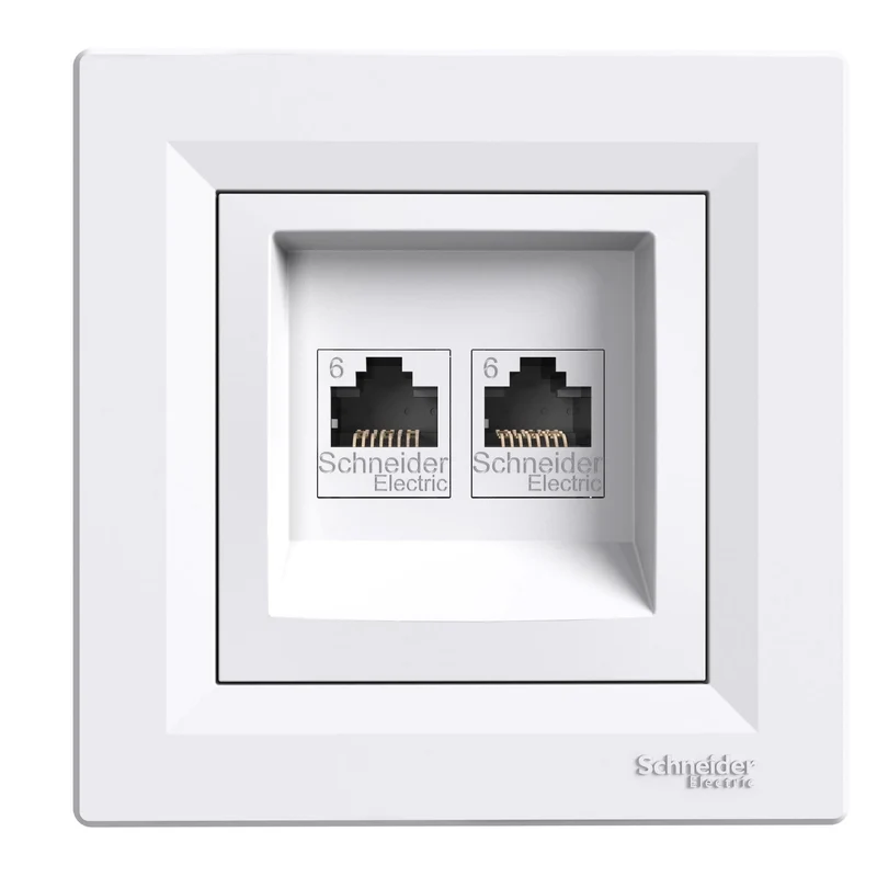 Schneider EPH4800121 Asfora RJ45 Cat.6 UTP Data Outlet White
