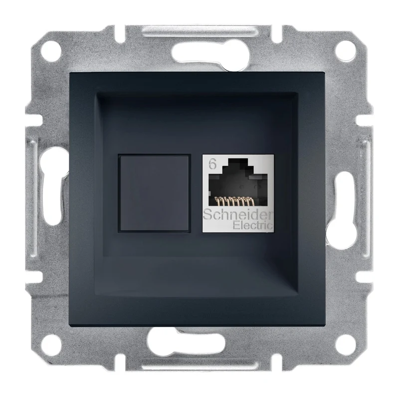 Schneider EPH4700171 Asfora RJ45 Cat.6 UTP Outlet Anthracite