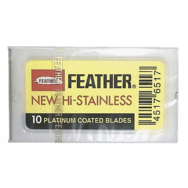 Feather-Rasierklingen, rostfreier Stahl, 10 Stück, gelb, 81-s