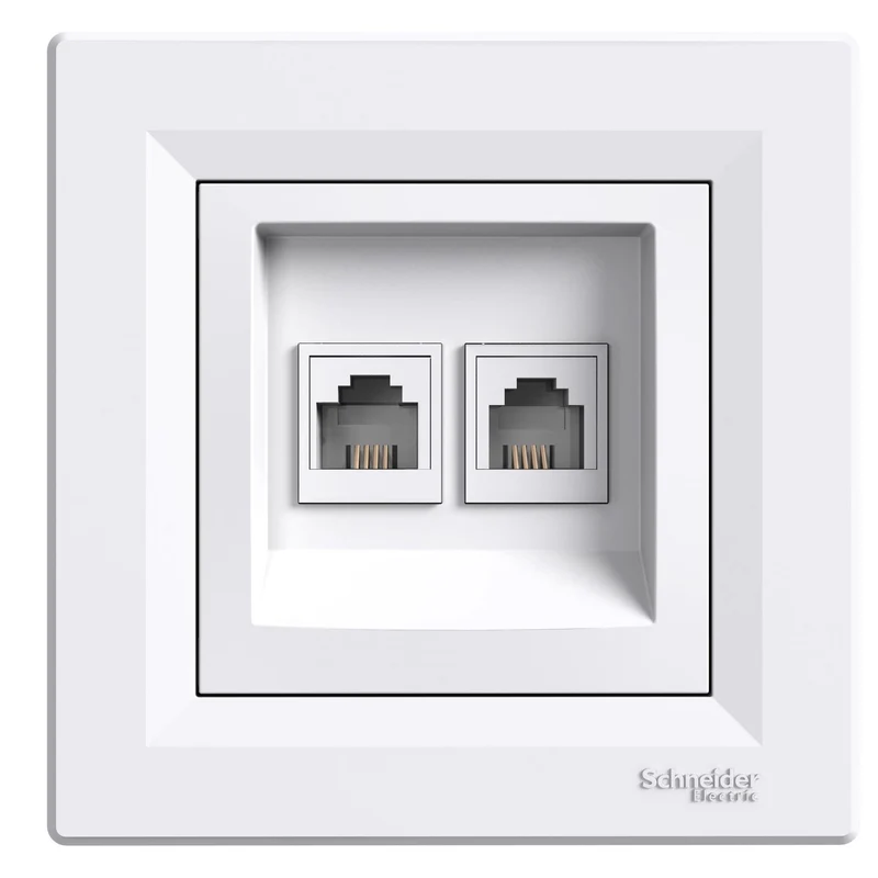 Schneider EPH4200121 Asfora Single RJ11 Telephone Outlet White