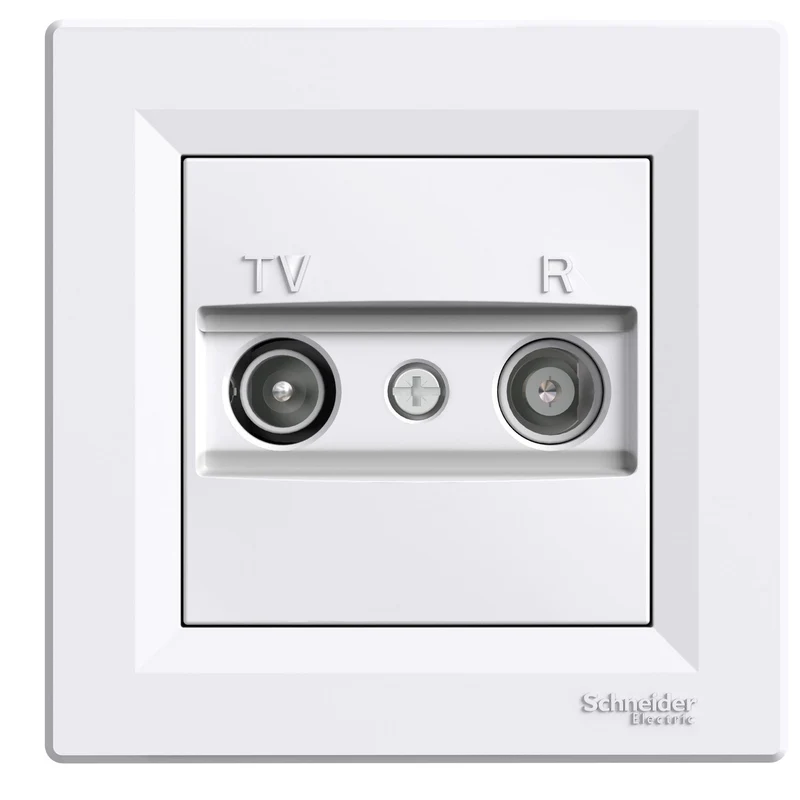 Schneider EPH3300221 Asfora TV-R IEC Male Outlet White