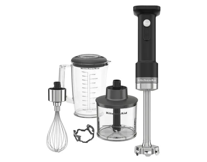 KITCHENAID Stabmixer kabellos mit Zubehör exkl. Akku schwarz matt