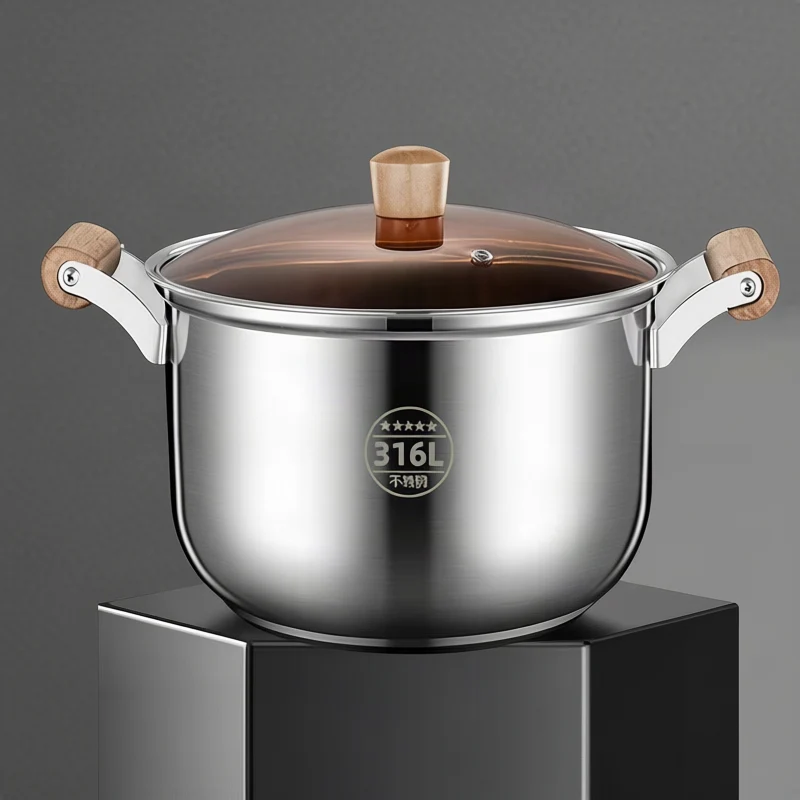 Edelstahl-Kochtopf 20 cm, 1,1–2 L, Modell HD190912