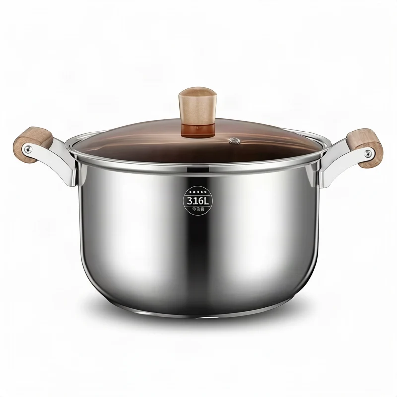 Edelstahl-Kochtopf 20 cm, 1,1–2 L, Modell HD190912