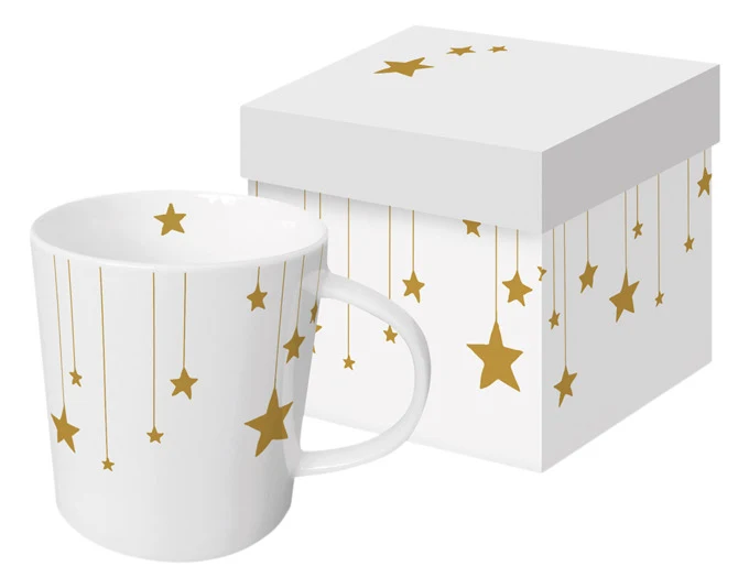 PPD Henkelbecher Trend Mug GB Stars on Canvas white