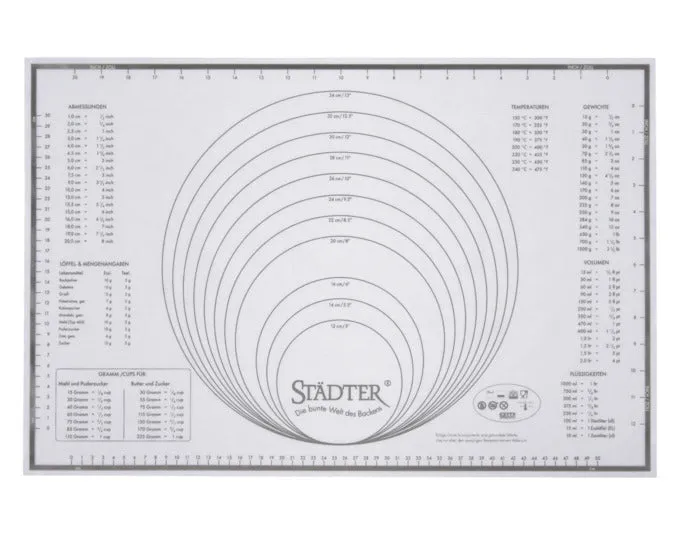 STÄDTER Silikon-Unterlage Profi Maxi 60x40 cm weiss