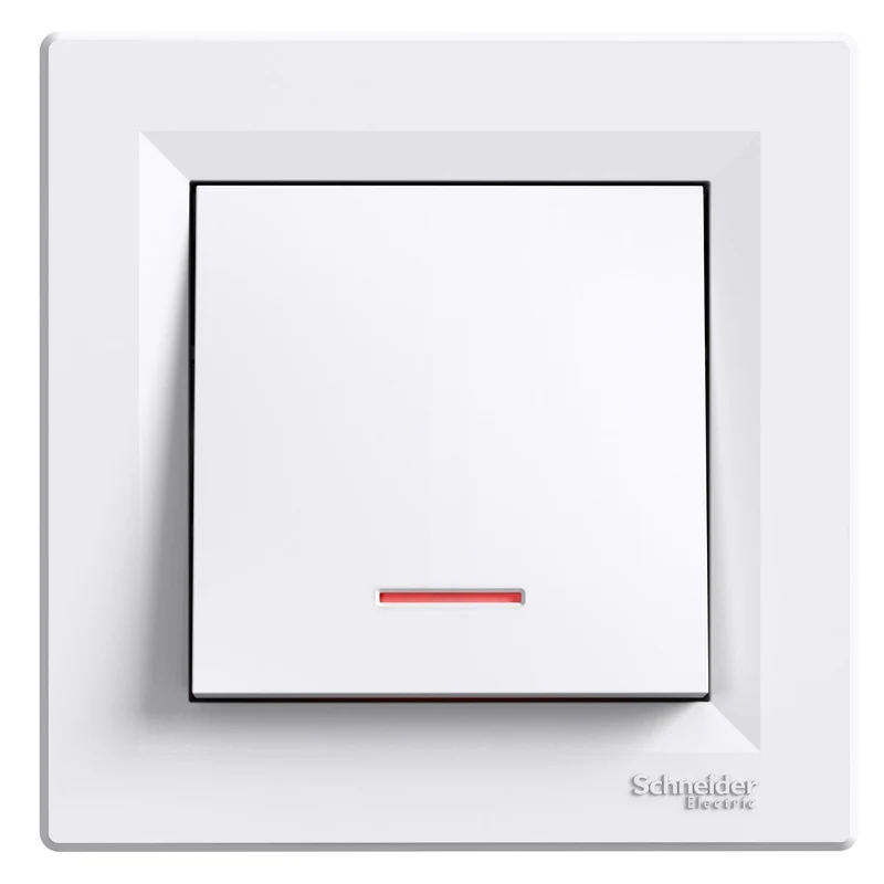Schneider EPH1600121 Asfora 1-Way Pushbutton White