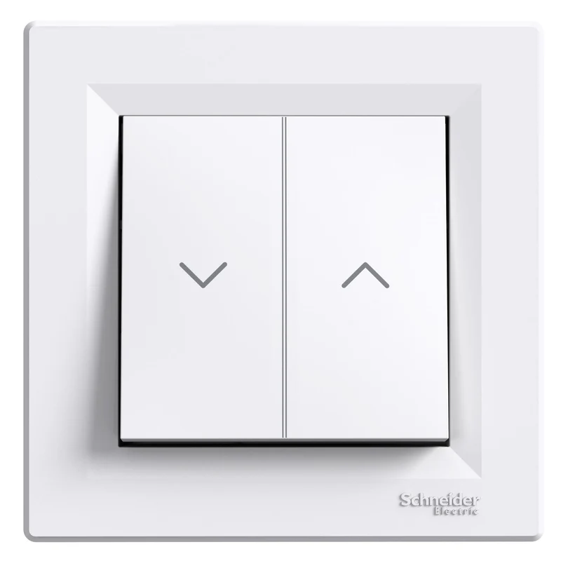 Schneider EPH1300321 Asfora Roller Blind Push-Button 10A 250V White