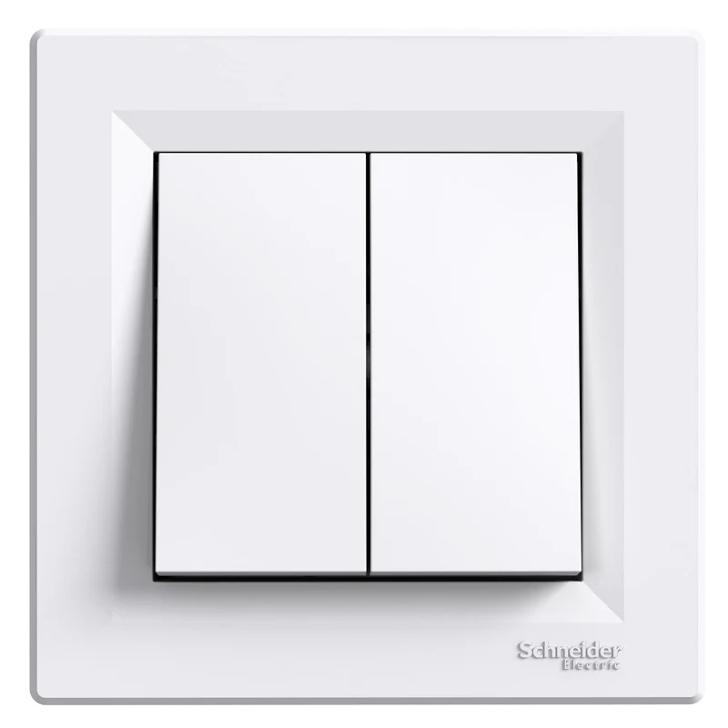Schneider EPH0600121 Asfora Double 2-Way Switch 10 AX 250 V AC White