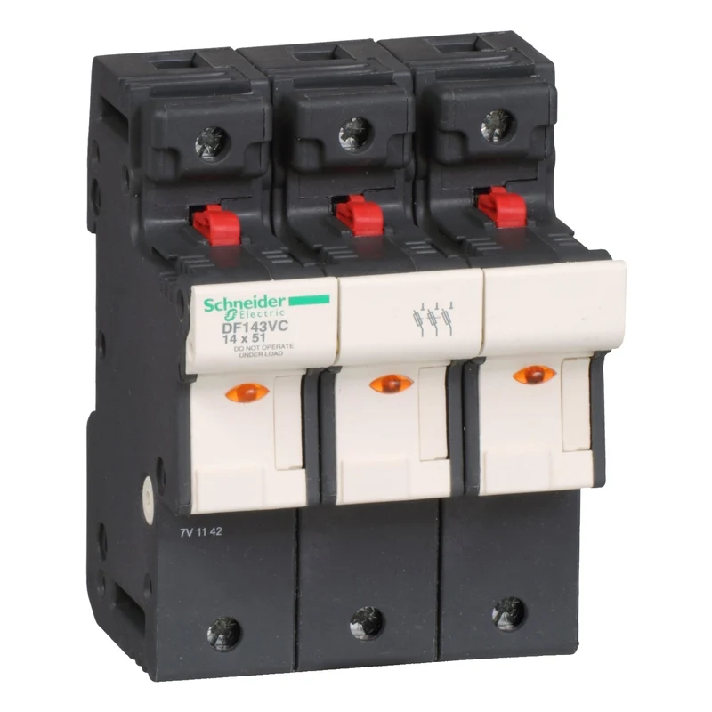 Schneider DF143VC TeSys DF Fuse Carrier 3P 22x58mm with blown fuse indicator
