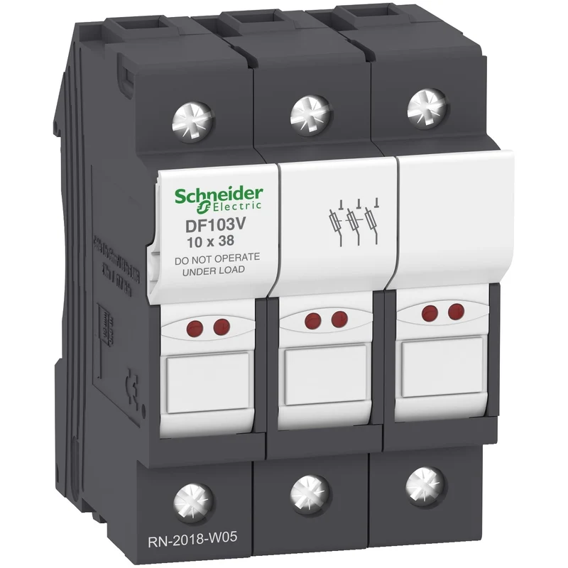 Schneider DF103V TeSys DF Fuse Carrier 3P 14x51mm with blown fuse indicator
