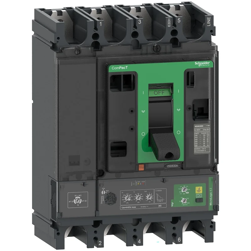 Schneider C40F44V400 NSX400F MCCB 4P 400A 36kA MicroLogic Vigi 4.3