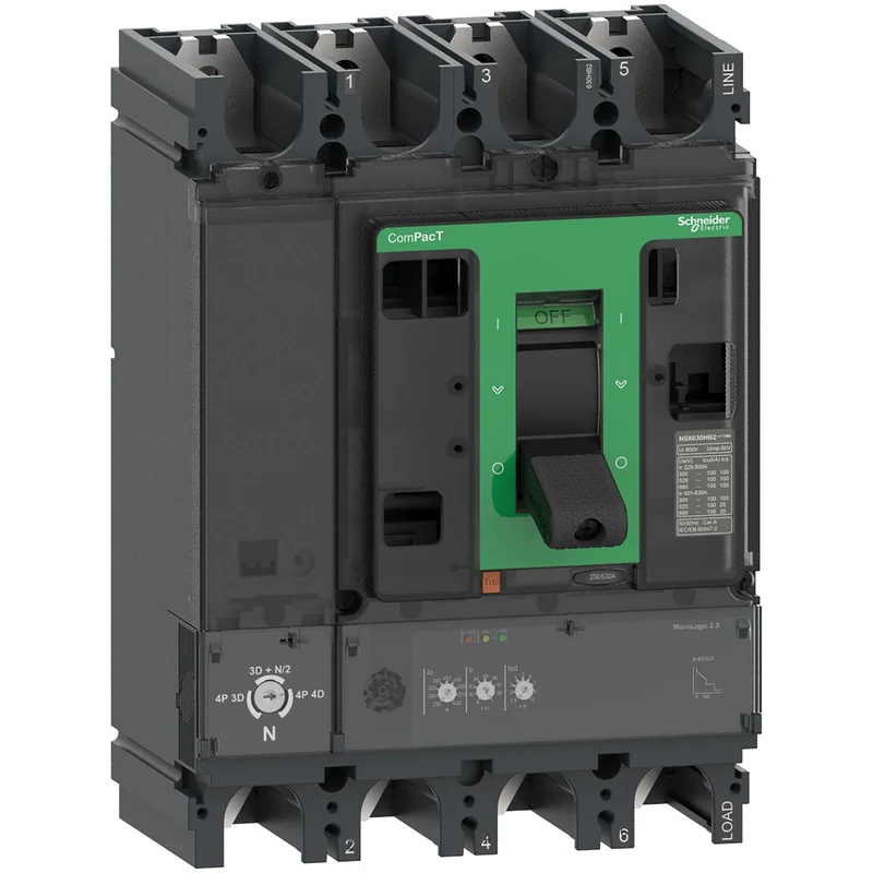 Schneider C40F42D400 ComPacT NSX400F MCCB 4P 400A 36kA MicroLogic 2.3