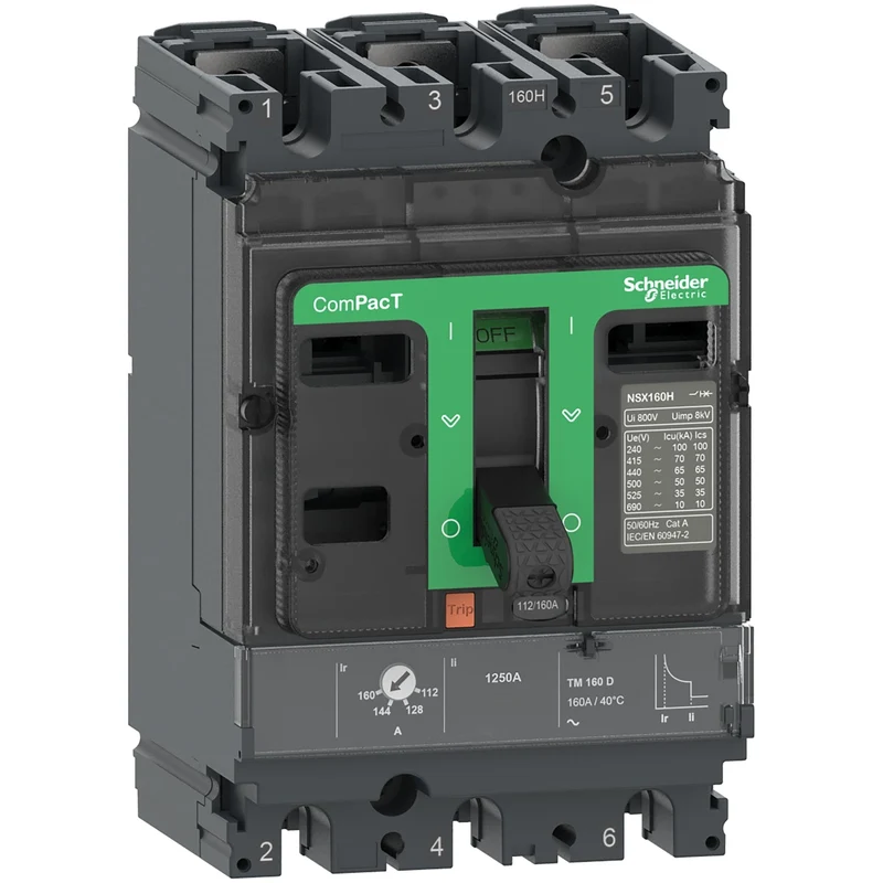Schneider C16N3TM160 ComPacT NSX160N MCCB 3P 160A 50kA TMD