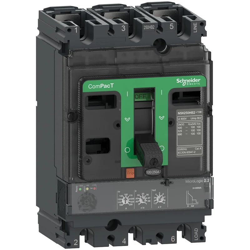 Schneider C10F32D040 ComPacT NSX100F MCCB 3P 40A 36kA MicroLogic 2.2