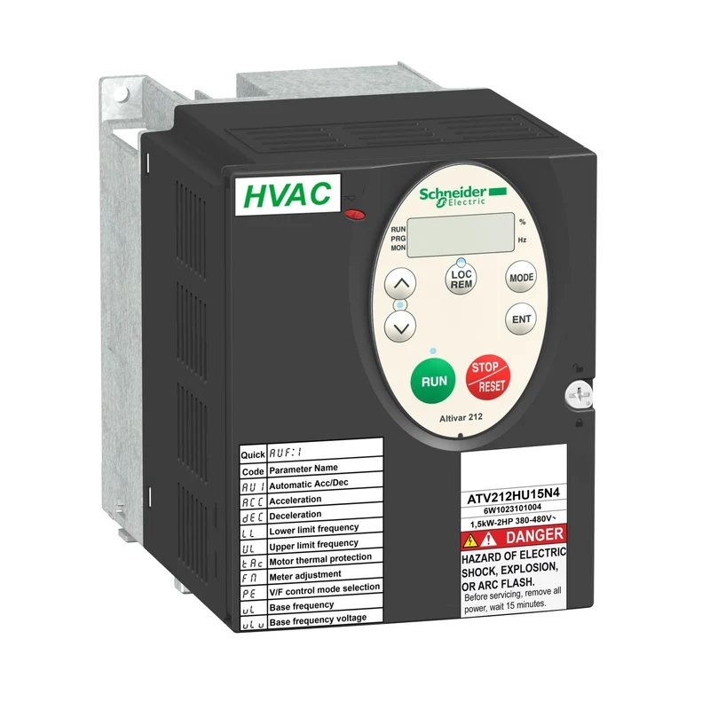 Schneider ATV212HU15N4 Altivar ATV212 VFD 1.5 kW 380-480V 3-Phase HVAC IP21