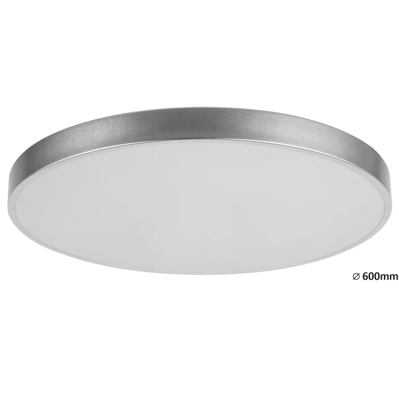 Deckenleuchte Tesia, ind. Ceil.LED 60W, silber,D60cm - Deckenleuchte