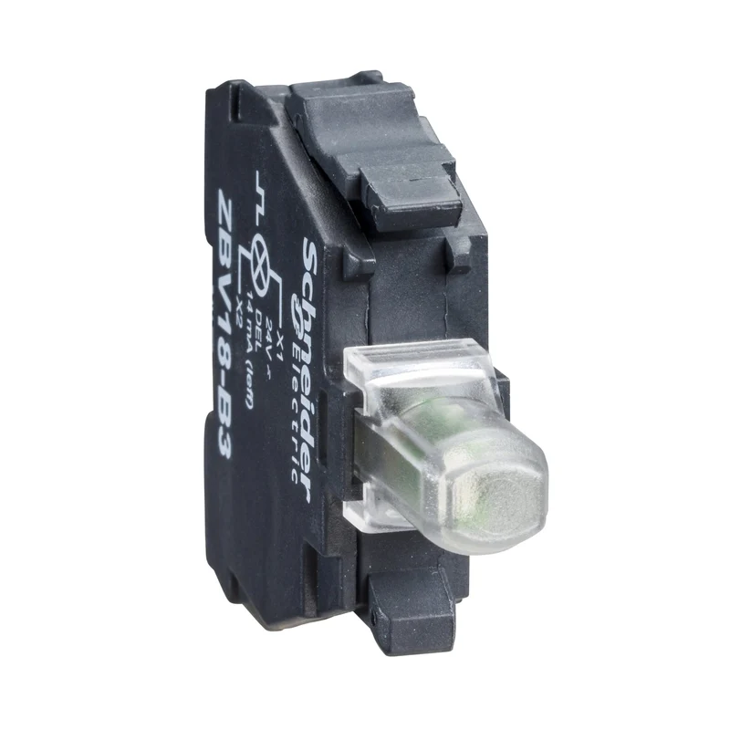 Schneider ZBV18B3 Harmony XB4 XB5 Green flashing LED Light Block 24V AC/DC
