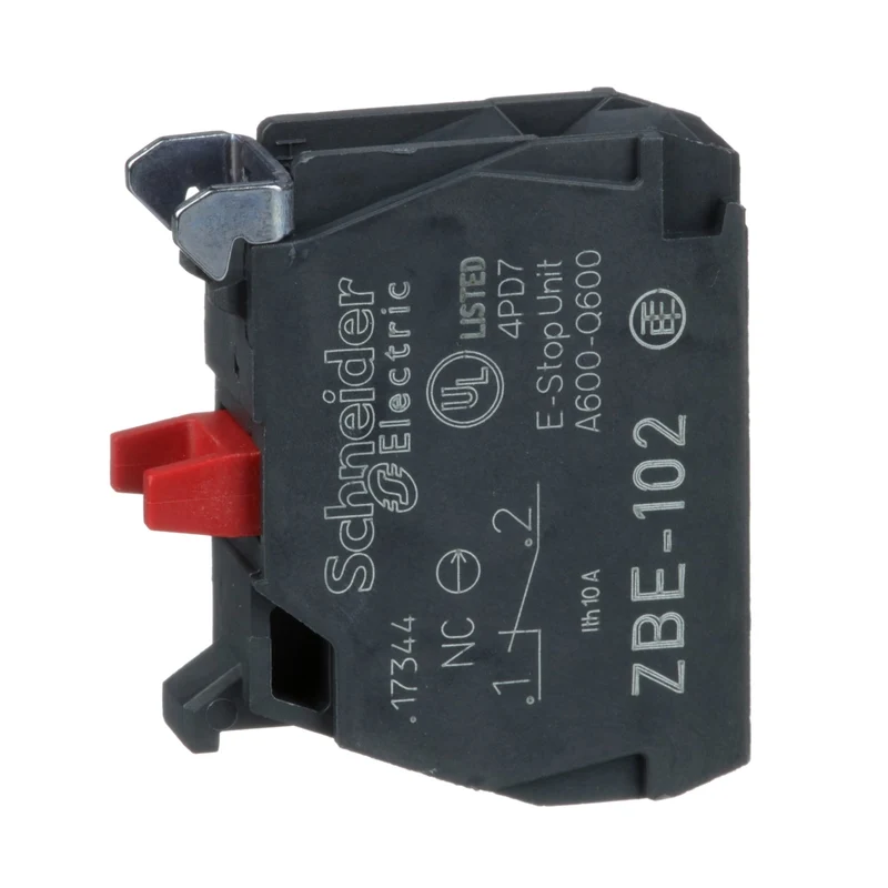 Schneider ZBE102 Harmony XB4 XB5 Contact Block 1NC Screw Clamp