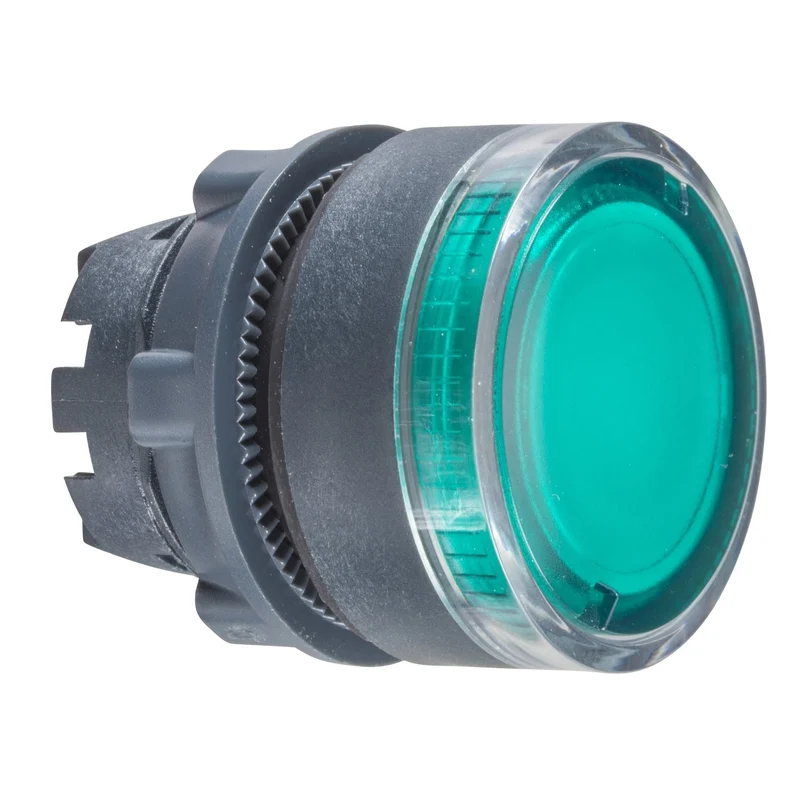 Schneider ZB5AW333 Harmony XB5 Green Flush Illuminated Push-Button Head 22mm