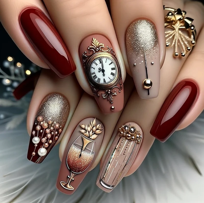 Elegante Künstlerische Nagelverstärkungen Karnz