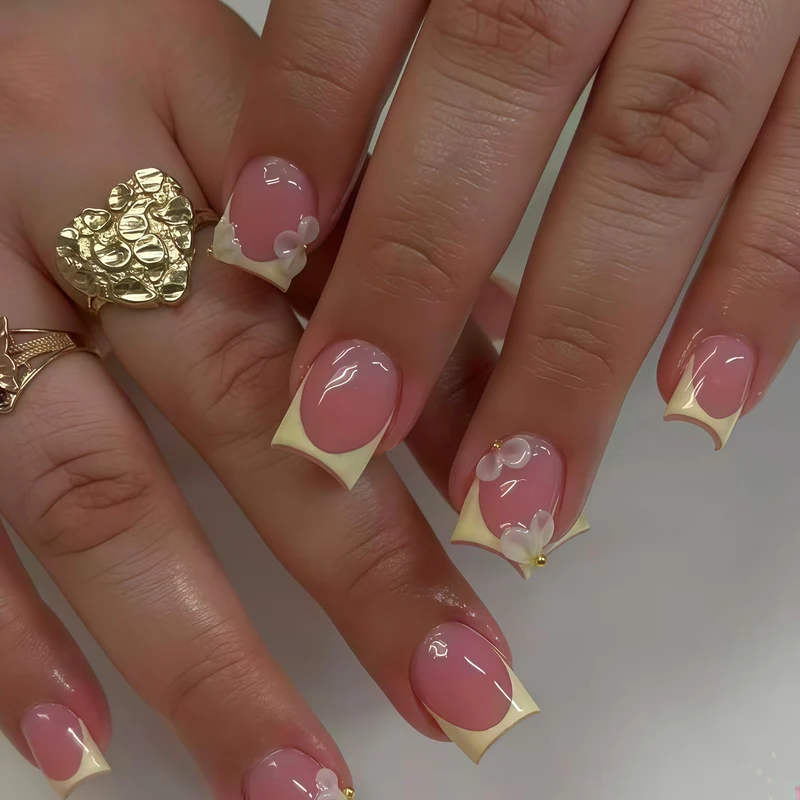 Dekorative florale Acrylnagelverlängerungen Karnz