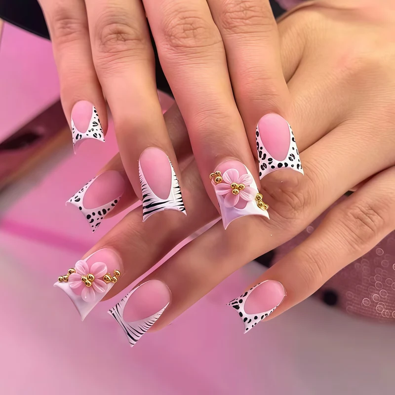 Dekorative florale Acryl-Nagelverlängerungen Karnz