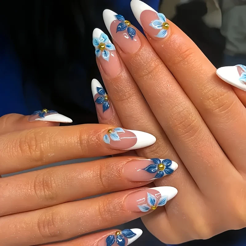 Dekorative florale Acryl-Nagelverlängerungen Karnz