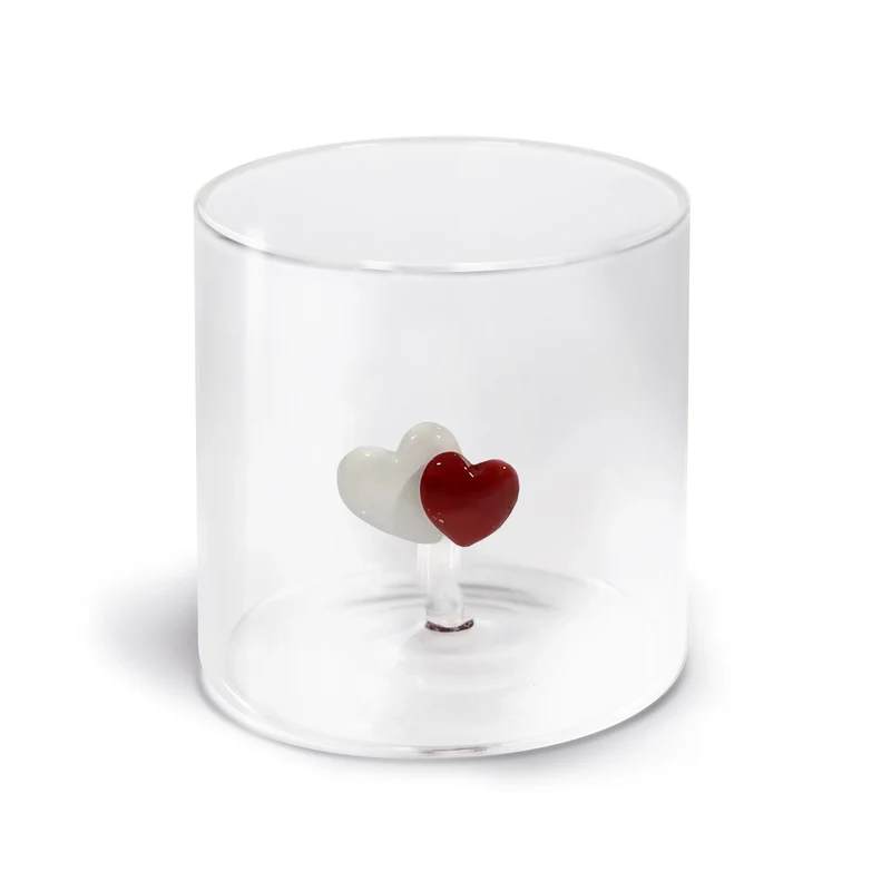 Glas aus Borosilikat 250ml Herzen