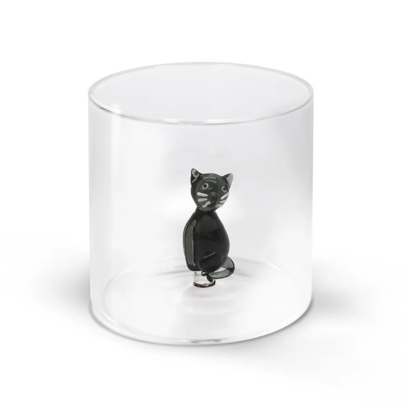 Glas aus Borosilikat 250ml Katze