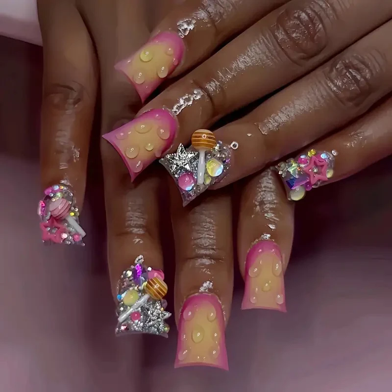 Künstlerische 3D-Gel-Nagelkunst-Erweiterungen Karnz